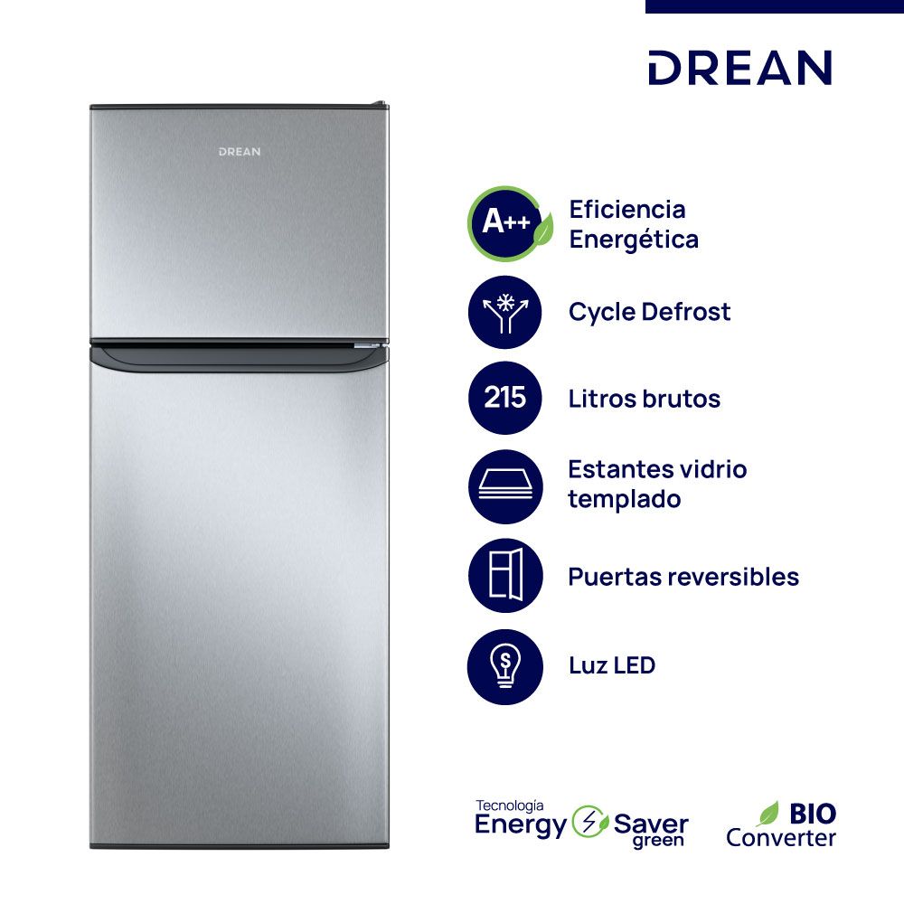 HELADERA DREAN INOX. RZD215PVARX0