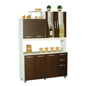 JUEGO DE COCINA COMPL. MOGETTA WENGUE/CAOBA CON/SIN VIDRIO