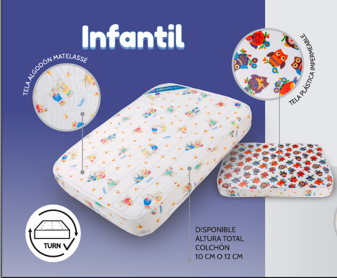 Colchón Taurus Infantil (Espuma 22 kg/m3)